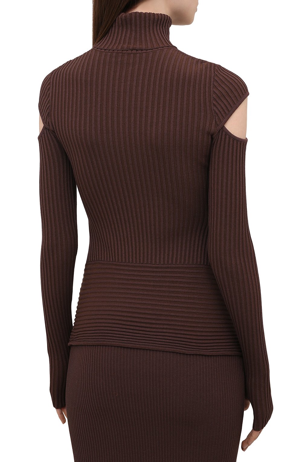 Водолазка из вискозы ANDREADAMO коричневого цвета по цене 82800 руб., арт. ADFW21SW04031477, фото 4 Водолазка из вискозы ANDREADAMO, арт. ADFW21SW04031477, фото 4