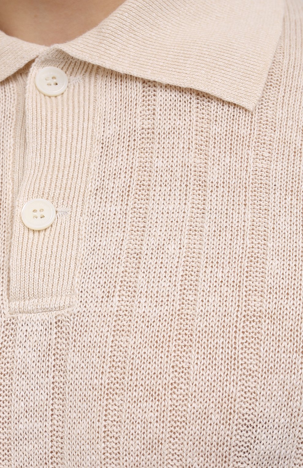 Поло изо льна и хлопка BRUNELLO CUCINELLI, арт. M2L703305, фото 5