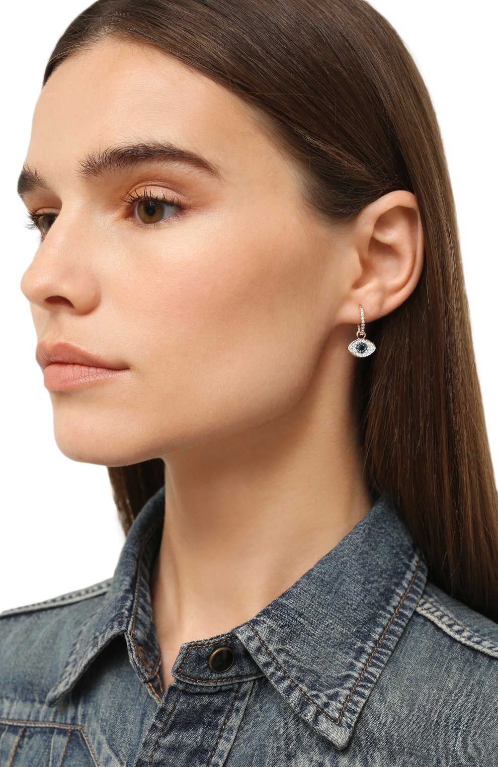 Серьги duo evil eye SWAROVSKI золотого цвета по цене 11400 руб., арт. 5425857, фото 2 Серьги duo evil eye SWAROVSKI, арт. 5425857, фото 2