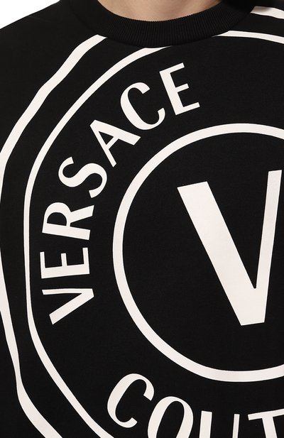 Хлопковый свитшот VERSACE JEANS COUTURE, арт. 72GAIT19-72UP302 R CENTERED VEMBLEM 0RGANIC FLEECE, фото 5