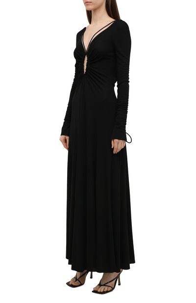 Платье из вискозы VICTORIA BECKHAM черного цвета по цене 158000 руб., арт. 1221WDR002533A, фото 3 Платье из вискозы VICTORIA BECKHAM, арт. 1221WDR002533A, фото 3