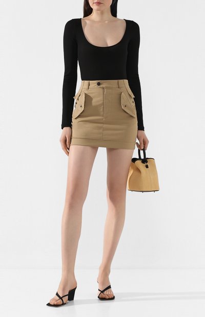 Боди DSQUARED2 черного цвета по цене 24750 руб., арт. S75NA0075/S23600, фото 2 Боди DSQUARED2, арт. S75NA0075/S23600, фото 2