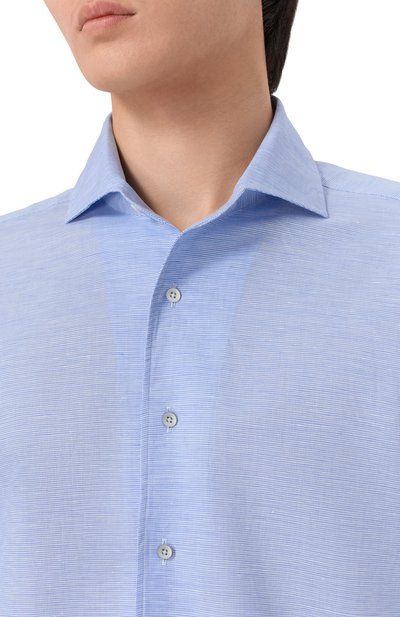 Рубашка изо льна и хлопка CORNELIANI, арт. 27P156/2711615, фото 5