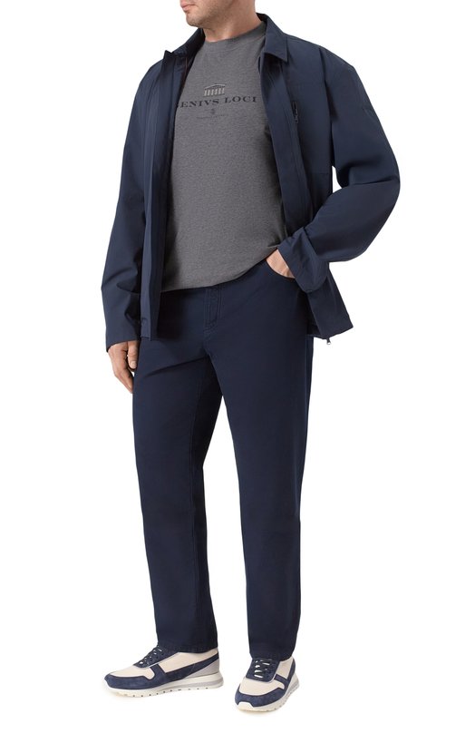 Хлопковая футболка Brunello Cucinelli M0B138520 Серый  M0B138520 Фото 2