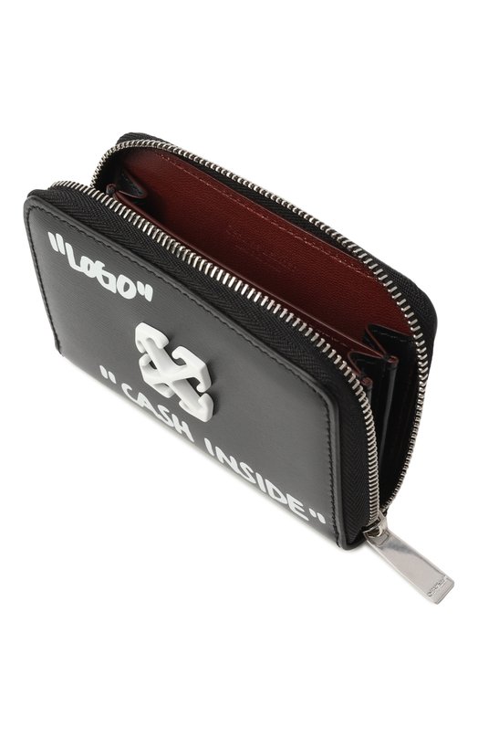 Кожаный кошелек Off-White 0WNK001C99LEA001 Чёрный  0WNK001C99LEA001 Фото 3