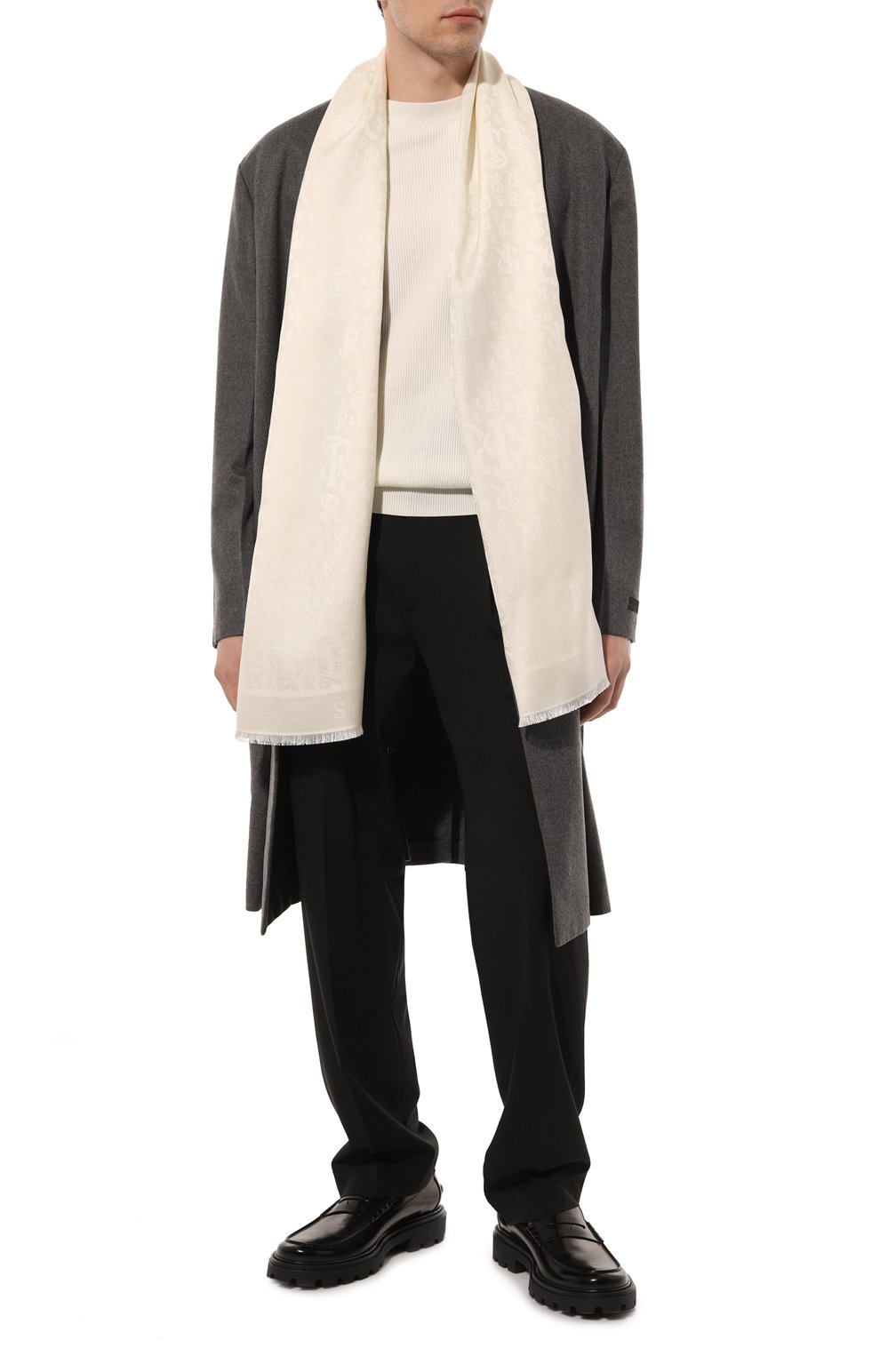 Шарф из шелка и кашемира STEFANO RICCI, арт. MWA2100010/7442, фото 3