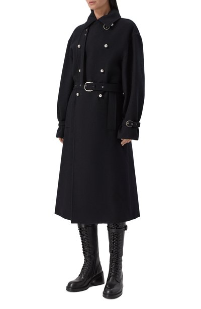 Шерстяной тренч ANN DEMEULEMEESTER черного цвета по цене 356000 руб., арт. B0014250/FA207, фото 3 Шерстяной тренч ANN DEMEULEMEESTER, арт. B0014250/FA207, фото 3