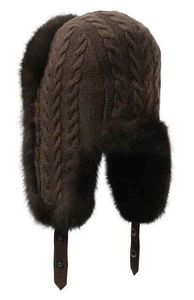 Шапка-ушанка из меха соболя BLACK SABLE, арт. BS-47CF1, фото 3