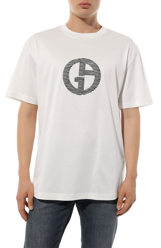 Хлопковая футболка Giorgio Armani 6RSM79/SJXDZ Белый  6RSM79/SJXDZ Фото 3