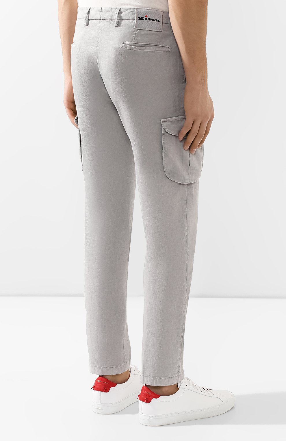 Брюки-карго изо льна и хлопка KITON, арт. UFPPCAJ07R61, фото 4