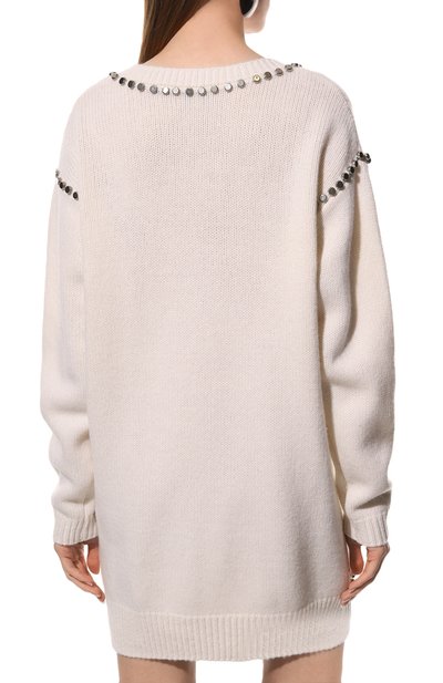 Шерстяное платье PINKO молочного цвета по цене 45250 руб., арт. 1G17ZA-A020, фото 4 Шерстяное платье PINKO, арт. 1G17ZA-A020, фото 4