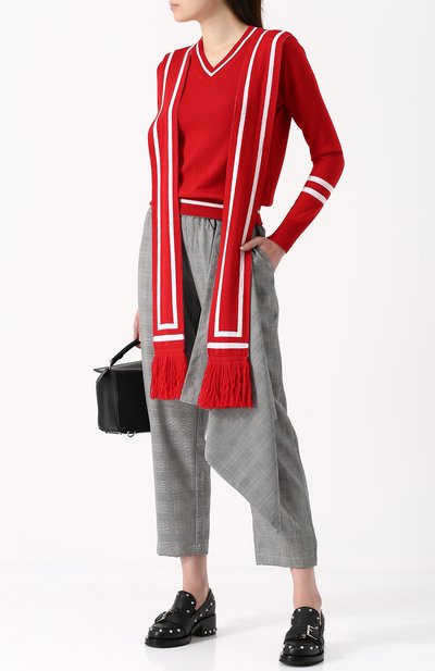 Пуловер из смеси шерсти и шелка с кашемиром VICTORIA/TOMAS красного цвета по цене 39950 руб., арт. 1718_PUL_2, фото 2 Пуловер из смеси шерсти и шелка с кашемиром VICTORIA/TOMAS, арт. 1718_PUL_2, фото 2