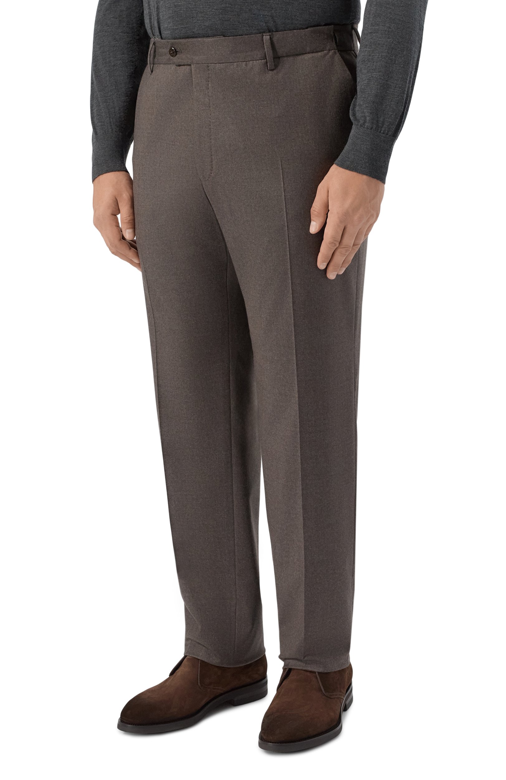 Шерстяные брюки CORNELIANI коричневого цвета по цене 59250 руб., арт. 284B08/2A18581, фото 3 Шерстяные брюки CORNELIANI, арт. 284B08/2A18581, фото 3
