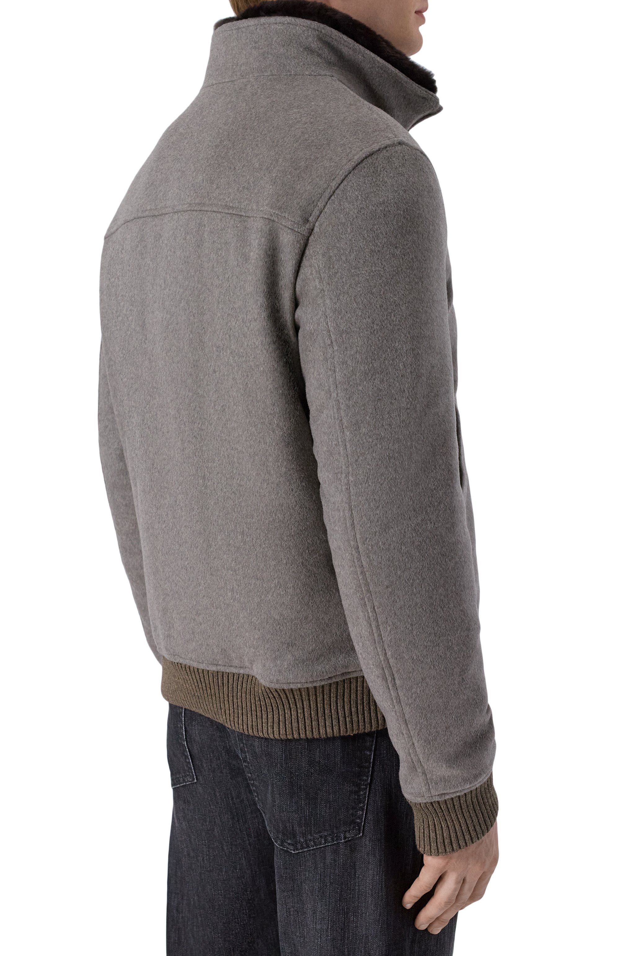 Бомбер с воротником из бобра ANDREA CAMPAGNA, арт. M0D.TIBERI0/ZEUS_SET, фото 4