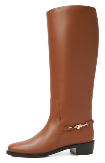 Кожаные сапоги FERRAGAMO коричневого цвета по цене 225000 руб., арт. 01K226/784902, фото 4 Кожаные сапоги FERRAGAMO, арт. 01K226/784902, фото 4