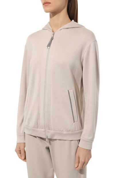 Толстовка из хлопка и шелка BRUNELLO CUCINELLI, арт. MD828B1065, фото 3