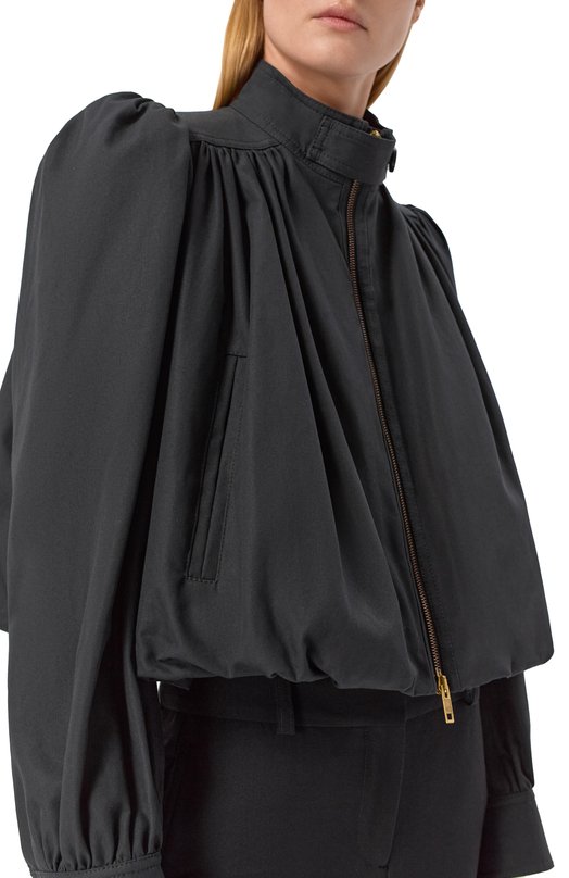 Хлопковая куртка Chloé CH26SVE20140 Чёрный  CH26SVE20140 Фото 5