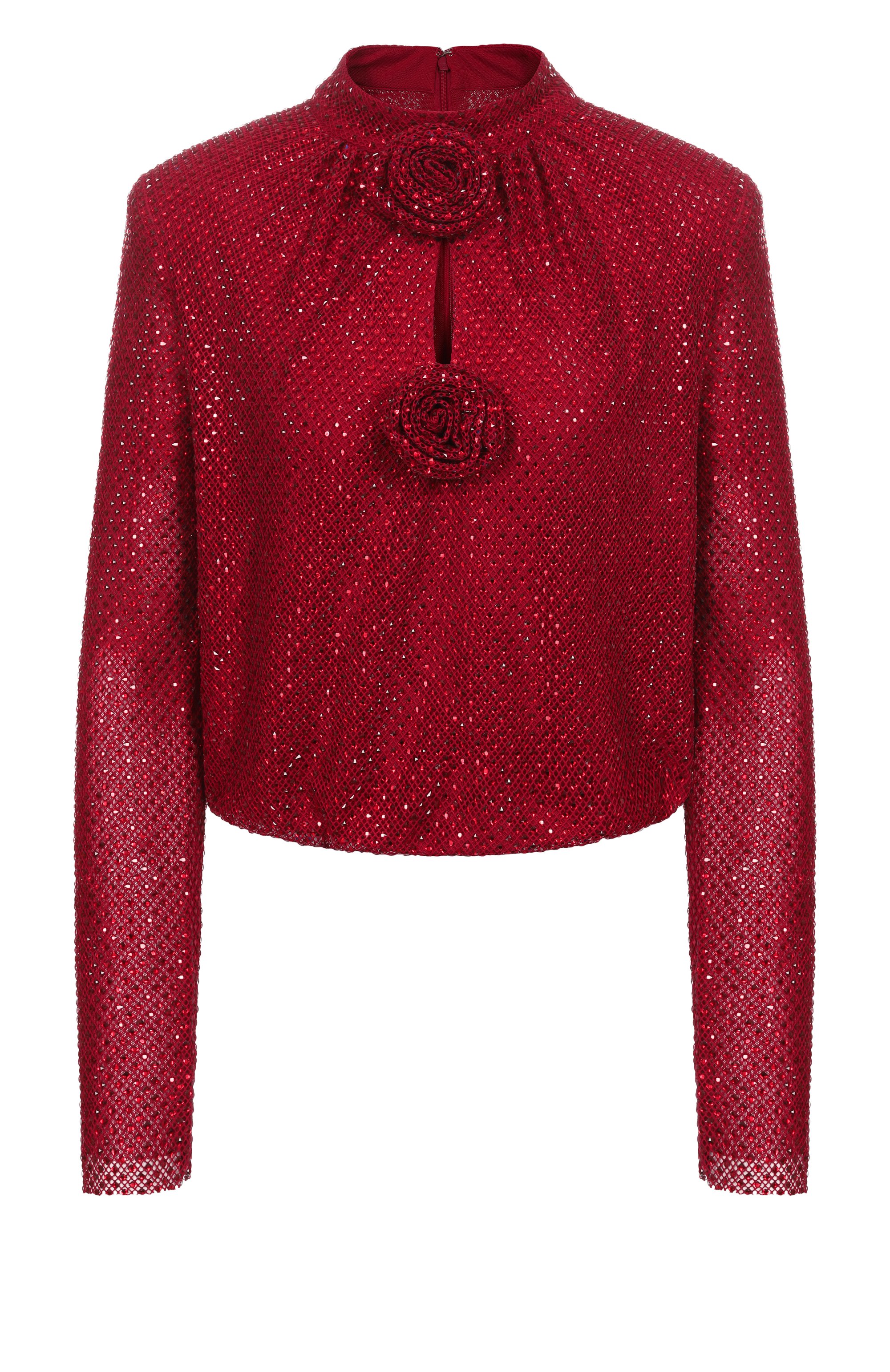 Топ с отделкой стразами SELF-PORTRAIT, арт. RS25923TR, фото 1