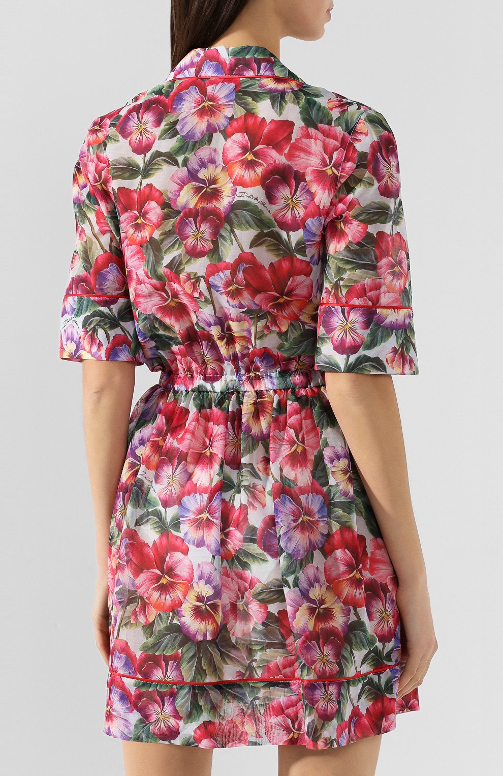 Платье из смеси хлопка и шелка DOLCE & GABBANA, арт. F6H5KT/HS5GK, фото 4