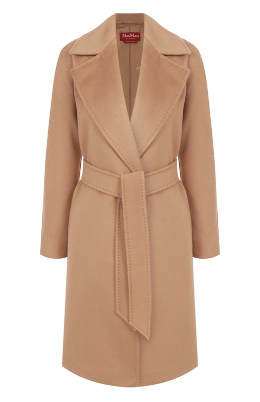 Шерстяное пальто Max Mara Studio DRAVENNA Бежевый DRAVENNA