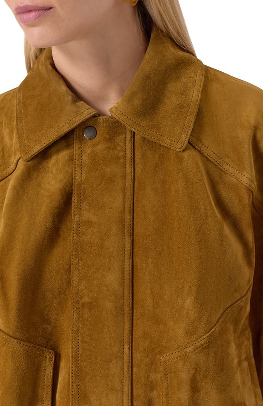 Замшевая куртка Saint Laurent 824387/YCSG2 Коричневый  824387/YCSG2 Фото 5