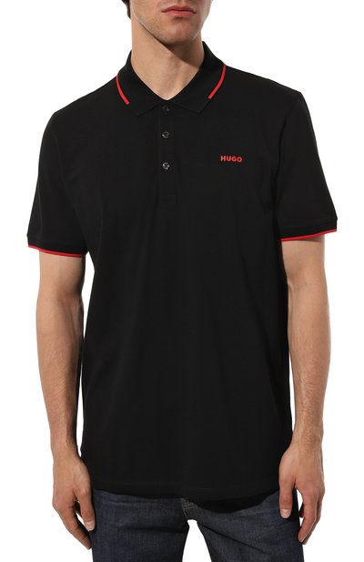 Хлопковое поло HUGO, арт. 50467344, фото 3