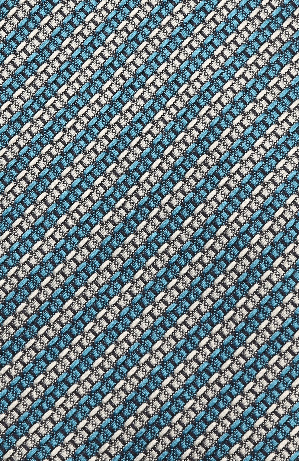 Шелковый галстук с узором ZEGNA бирюзового цвета по цене 19600 руб., арт. Z9E601XW, фото 3 Шелковый галстук с узором ZEGNA, арт. Z9E601XW, фото 3