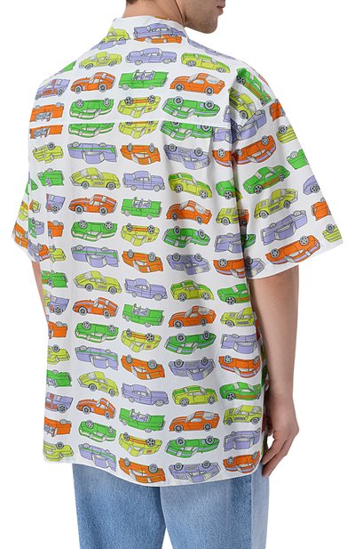 Хлопковая рубашка MOSCHINO разноцветного цвета по цене 69950 руб., арт. A0220/0260, фото 4 Хлопковая рубашка MOSCHINO, арт. A0220/0260, фото 4