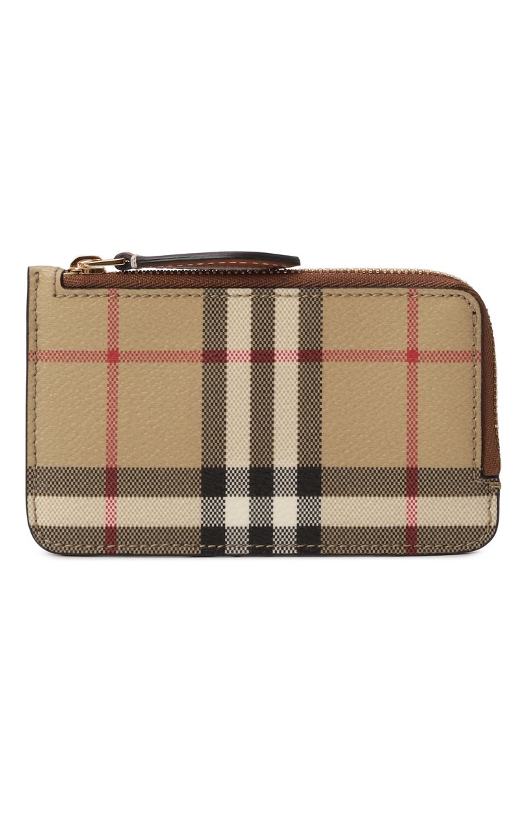 Женский футляр для кредитных карт BURBERRY бежевого цвета, арт. 8094427 | Фото 1 (Нос: Не проставлено; Материал: Пластик)