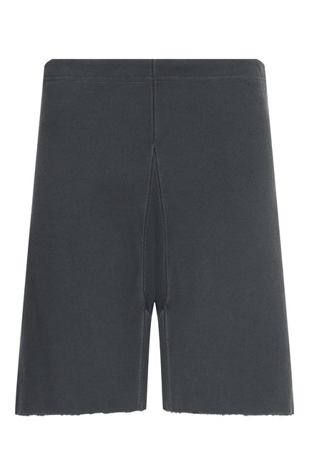 Мужские хлопковые шорты MAISON MARGIELA темно-серого цвета, арт. S50MU0085/M25019 | Фото 1 (Длина Шорты М: До колена; Материал сплава: Проставлено; Материал внешний: Хлопок; Драгоценные камни: Проставлено)