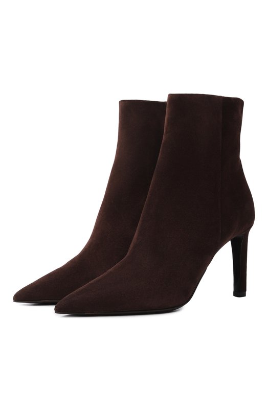 Замшевые ботильоны Frankie 85 Jimmy Choo FRANKIEAB85SVV Коричневый FRANKIEAB85SVV