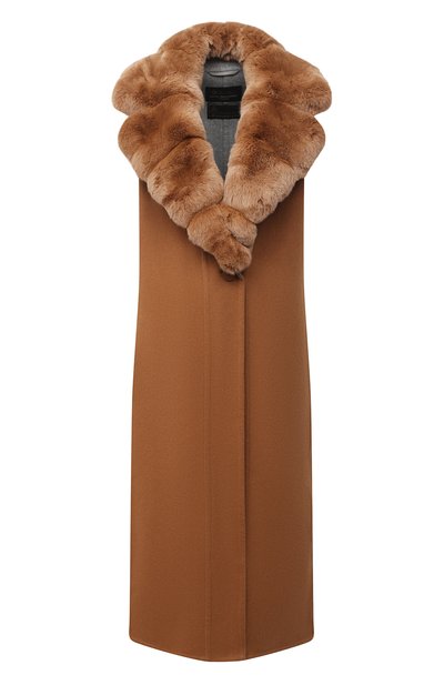 Жилет из шерсти викуньи и кашемира с воротником из меха шиншиллы LORO PIANA, арт. FAL4699/VVIC, фото 1