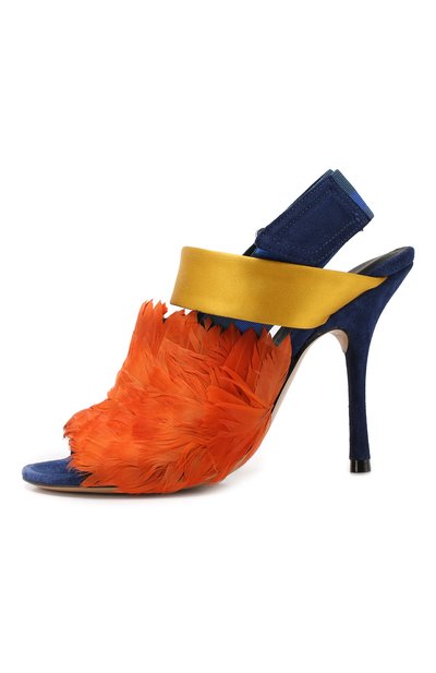 Комбинированные босоножки DRIES VAN NOTEN, арт. WS25/277/100/QU163, фото 3