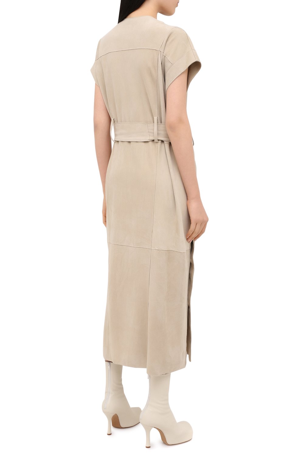 Замшевое платье RUBAN бежевого цвета по цене 130000 руб., арт. RFW20/21-12.1.29.3, фото 4 Замшевое платье RUBAN, арт. RFW20/21-12.1.29.3, фото 4