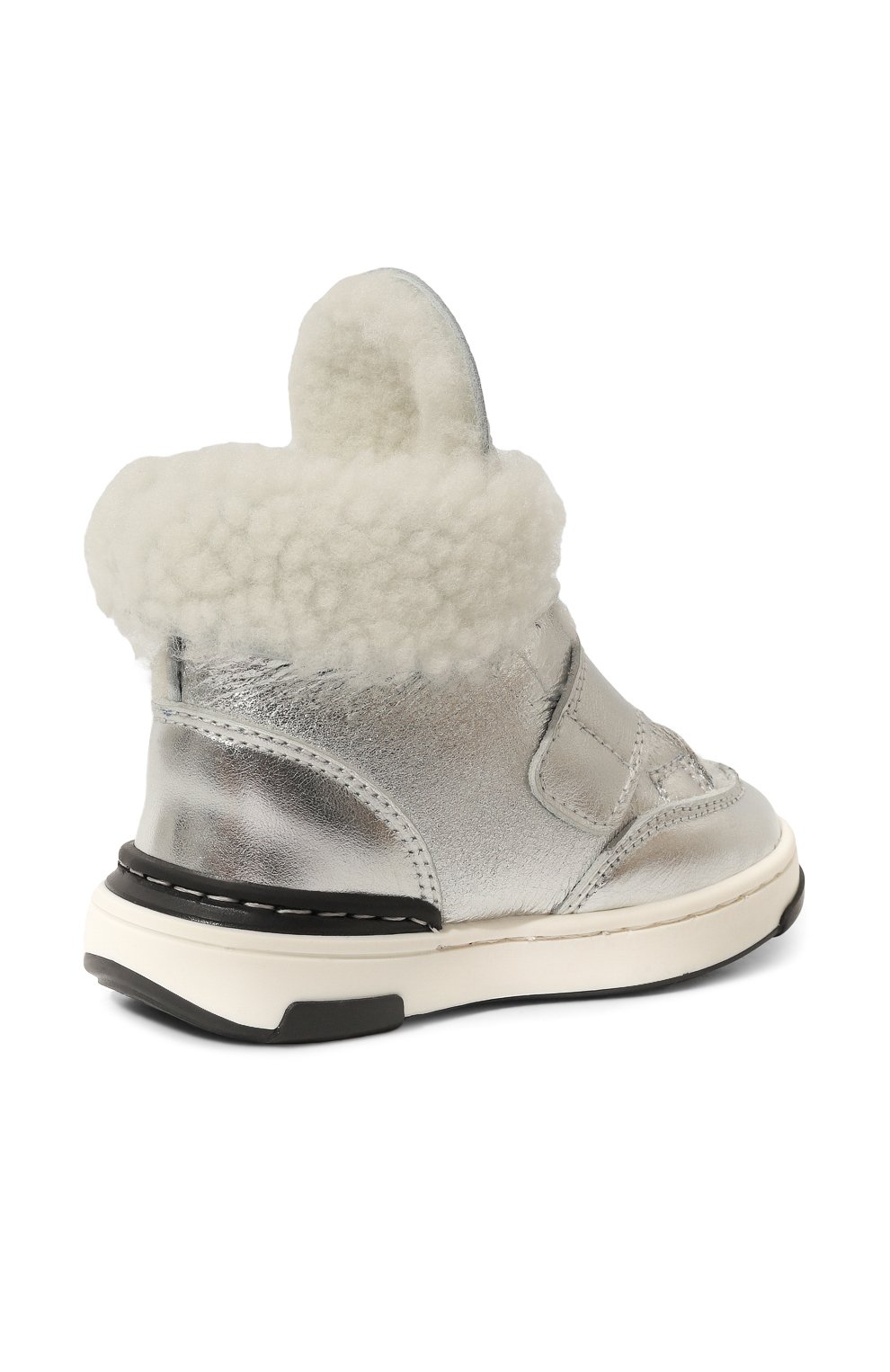 Кожаные ботинки MONTELPARE TRADITION серебряного цвета по цене 20850 руб., арт. MT7558/18-27, фото 3 Кожаные ботинки MONTELPARE TRADITION, арт. MT7558/18-27, фото 3