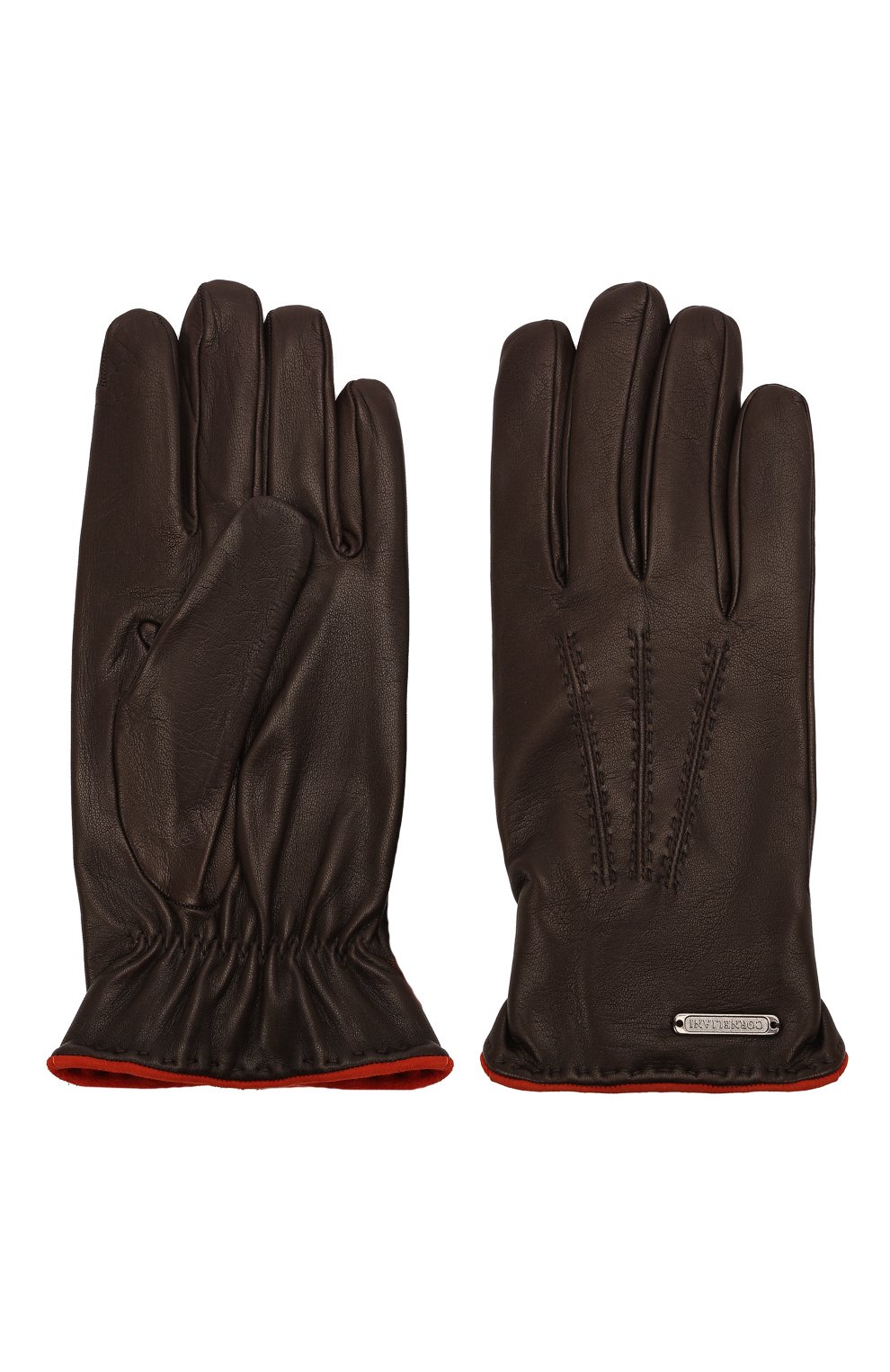 Кожаные перчатки CORNELIANI, арт. 88Q338-1820575/00, фото 3