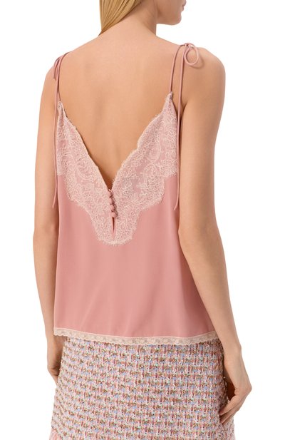 Шелковый топ VALENTINO, арт. 8B3AEBG221B, фото 4