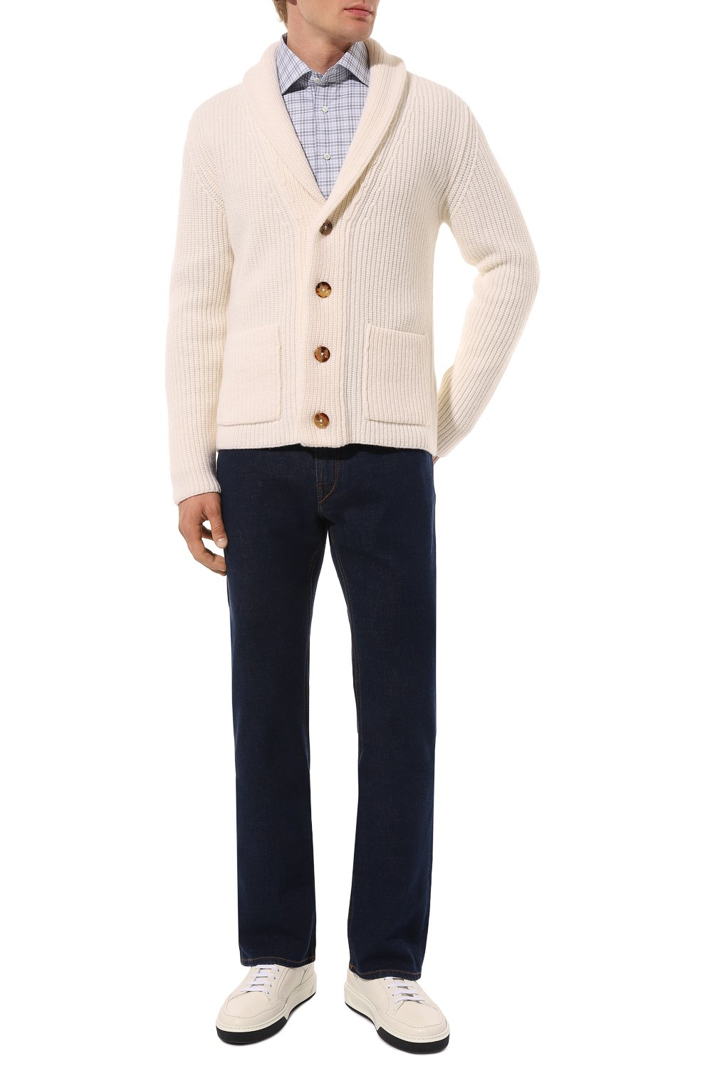 Хлопковая рубашка CORNELIANI синего цвета по цене 38200 руб., арт. 94P100-9411320, фото 2 Хлопковая рубашка CORNELIANI, арт. 94P100-9411320, фото 2