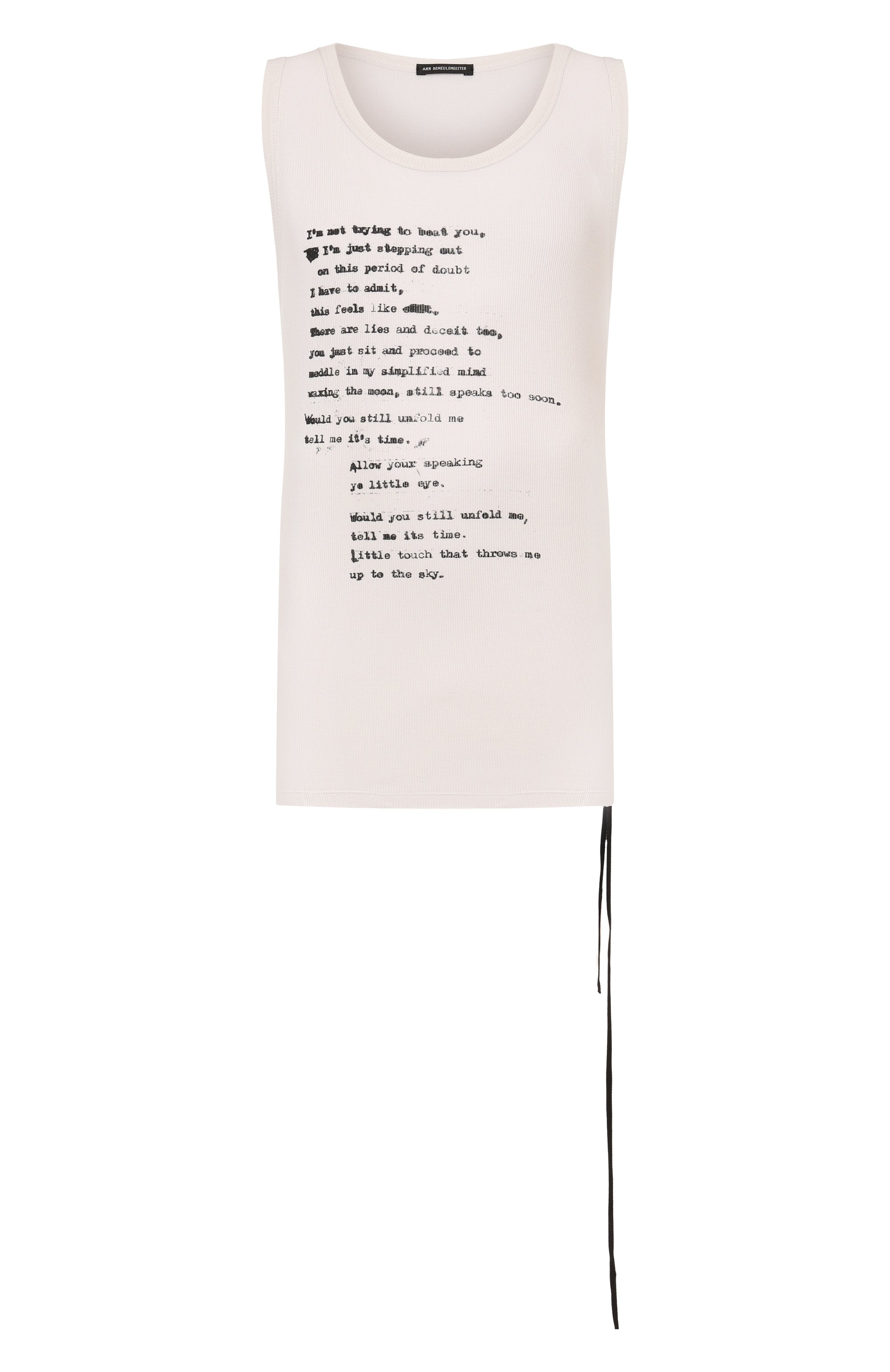 Хлопковая майка ANN DEMEULEMEESTER, арт. B0013216/FA659, фото 1