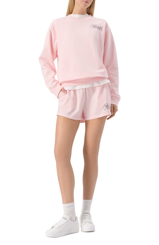 Хлопковый свитшот Sporty and Rich ST071620078P140 Розовый  ST071620078P140 Фото 2