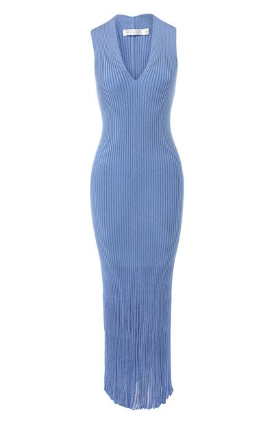Женское платье из вискозы VICTORIA BECKHAM, арт. DR KNT 6730 PSS19 DRAPE GAUZE