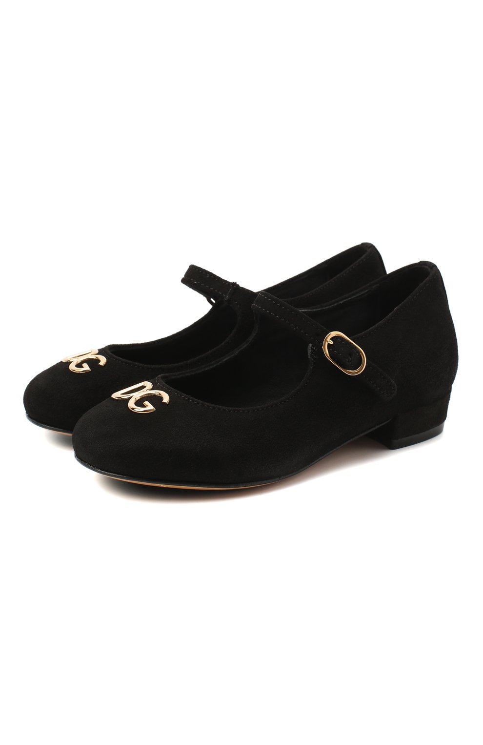 Замшевые туфли DOLCE & GABBANA черного цвета по цене 31450 руб., арт. D10537/AC370/24-28, фото 1 Замшевые туфли DOLCE & GABBANA, арт. D10537/AC370/24-28, фото 1