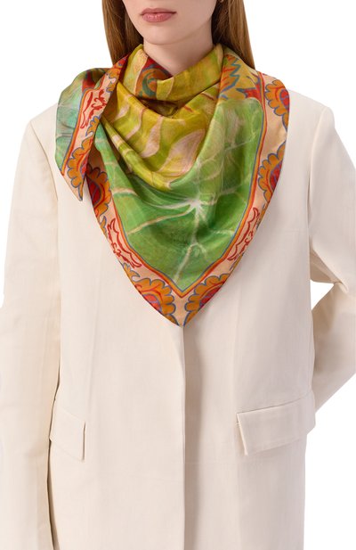 Шелковый платок настурция GOURJI, арт. 91144637/2181172, фото 2