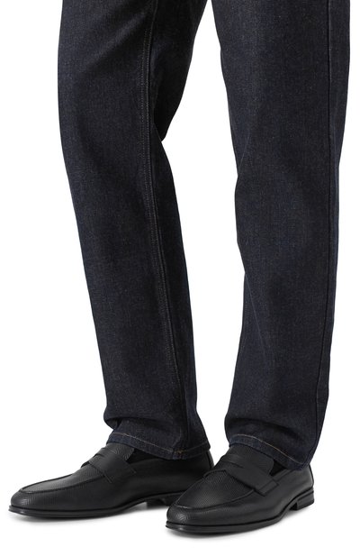 Кожаные пенни-лоферы DOUCAL'S, арт. DU3390N0TTUY216N, фото 3