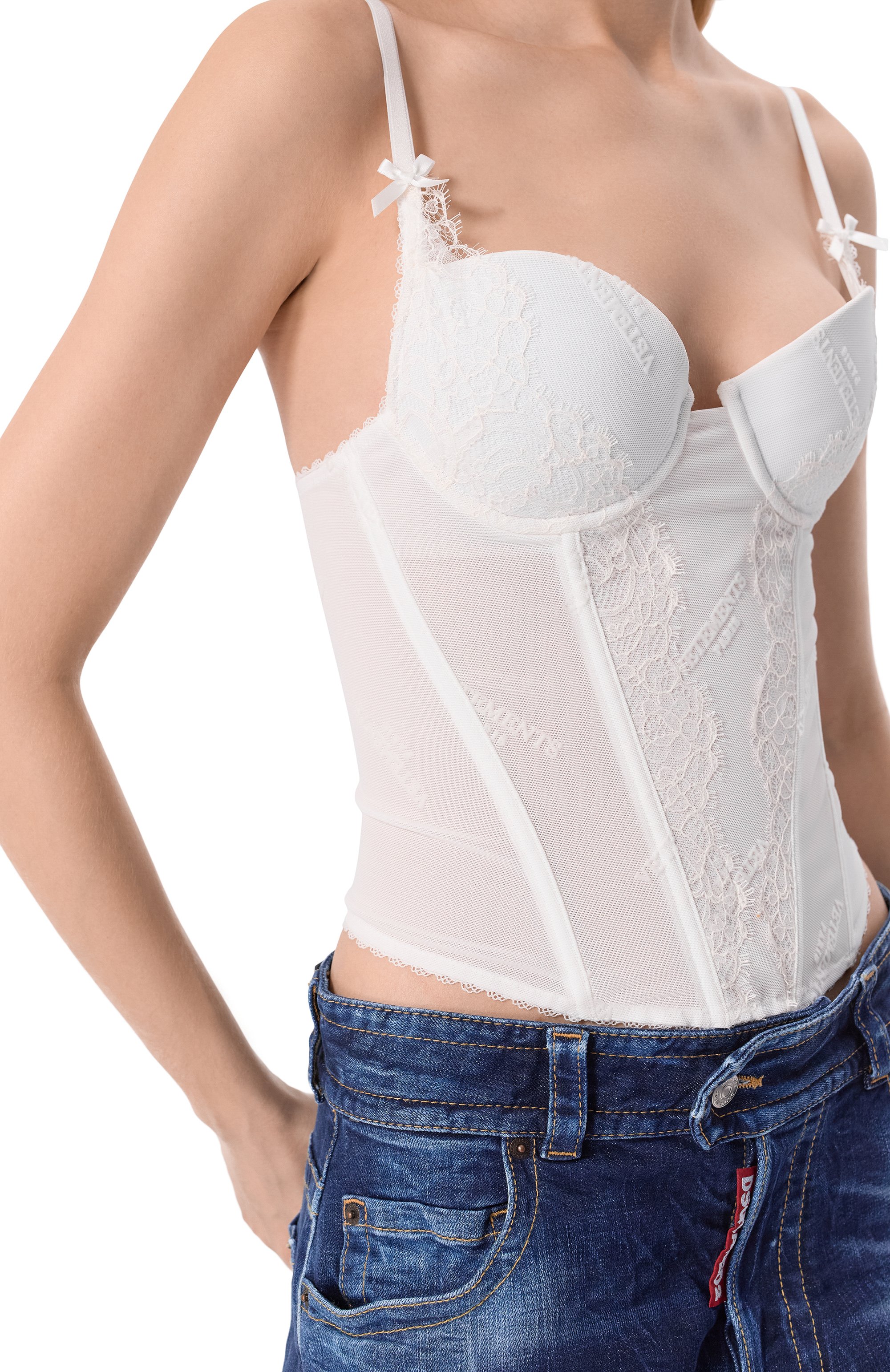 Корсет VETEMENTS белого цвета по цене 99500 руб., арт. WA66T0200W, фото 5 Корсет VETEMENTS, арт. WA66T0200W, фото 5