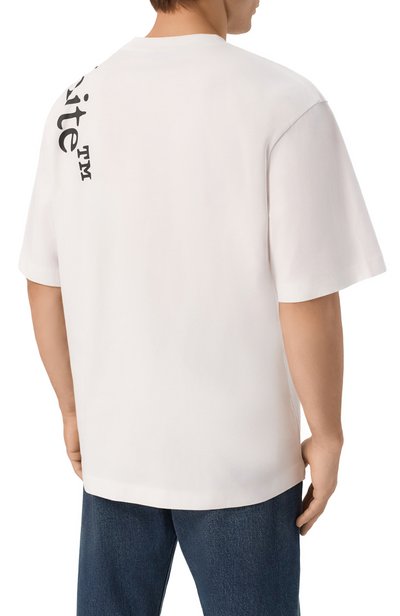 Хлопковая футболка OFF-WHITE, арт. 0MAA120F26JER0101, фото 4