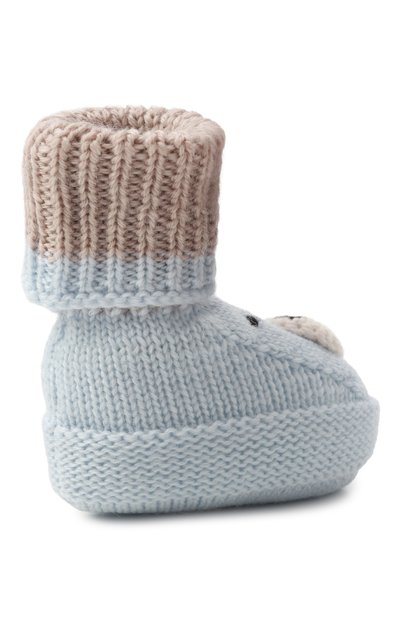 Шерстяные пинетки BABY T голубого цвета по цене 7795 руб., арт. 25AI013SA, фото 3 Шерстяные пинетки BABY T, арт. 25AI013SA, фото 3