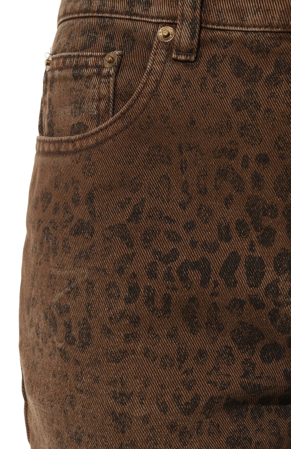 Джинсы GOLDEN GOOSE DELUXE BRAND леопардового цвета по цене 51550 руб., арт. GWP00843/P00062381325, фото 5 Джинсы GOLDEN GOOSE DELUXE BRAND, арт. GWP00843/P00062381325, фото 5