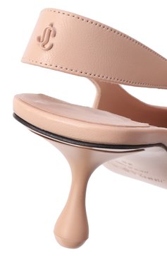 Женские кожаные туфли amel 50 JIMMY CHOO светло-розового цвета, арт. AMEL 50/NAP | Фото 7 (Подошва: Плоская; Драгоценные камни: Проставлено; Материал внешний: Натуральная кожа; Материал сплава: Проставлено; Каблук высота: Средний; Материал внутренний: Натуральная кожа; Каблук тип: Фигурный; Женское Кросс-КТ: Слингбэки)