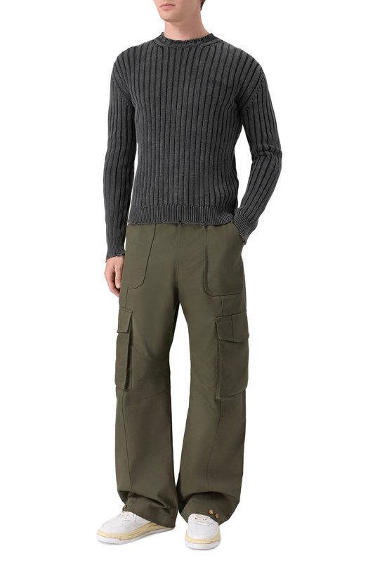 Хлопковый джемпер Off-White 0MHE20BF25KNI001 Серый  0MHE20BF25KNI001 Фото 2